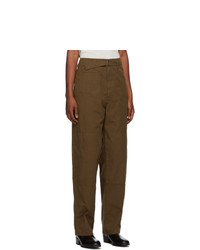 Lemaire Brown Cotton Trousers