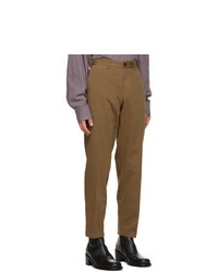 Dries Van Noten Brown Cotton Twill Trousers