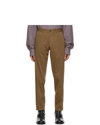 Dries Van Noten Brown Cotton Twill Trousers