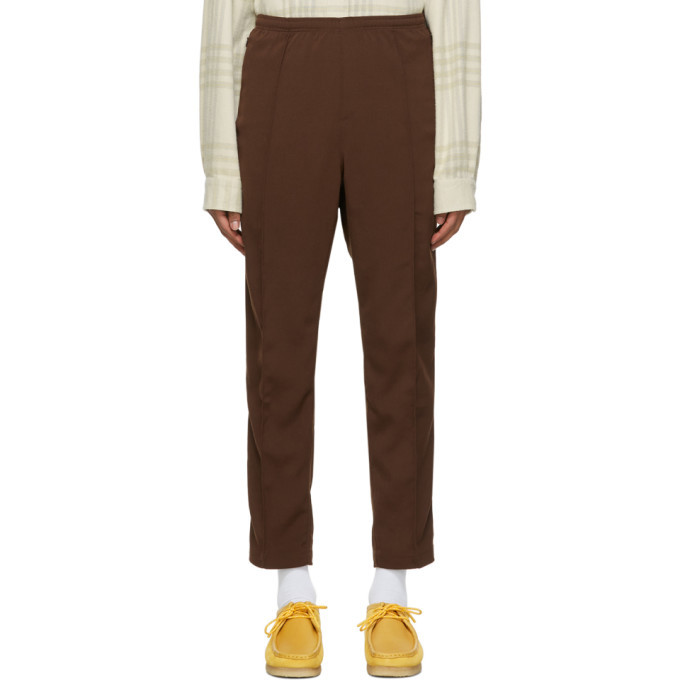 Needles Brown Doeskin Warm Up Track Pants, $350 | SSENSE | Lookastic