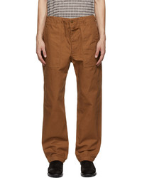Engineered Garments Brown Duck Canvas Fatigue Trousers