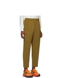 Homme Plissé Issey Miyake Brown Pleated Trousers