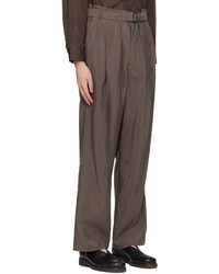 Lemaire Brown Pleated Trousers