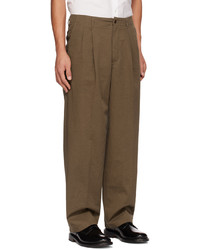 Pottery Brown Pleated Trousers