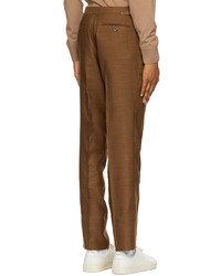 Tom Ford Brown Silk Shelton Trousers