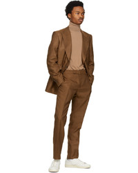Tom Ford Brown Silk Shelton Trousers