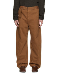 Lemaire Brown Twisted Trousers