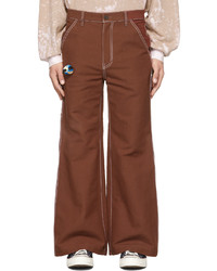 Doublet Brown Wood Yarn Painter Trousers