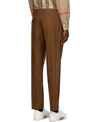 Burberry Brown Wool Cropped Tailored Trousers