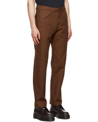 Naked & Famous Denim Brown Work Trousers