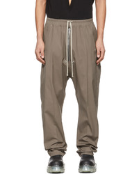 Rick Owens Grey Cropped Bela Trousers