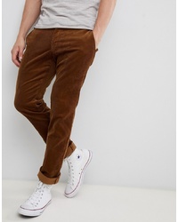 Polo Ralph Lauren Slim Fit Fine Cord Trousers In Brown