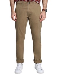 Jachs Straight Fit Stretch Cotton Chinos In Khaki At Nordstrom