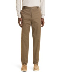 Loro Piana Stretch Cotton Gabardine Chinos In Brown Slint At Nordstrom