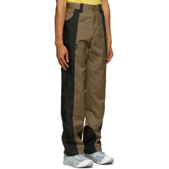 AFFIX Tan And Black Duo Tone Work Trousers, $285 | SSENSE | Lookastic
