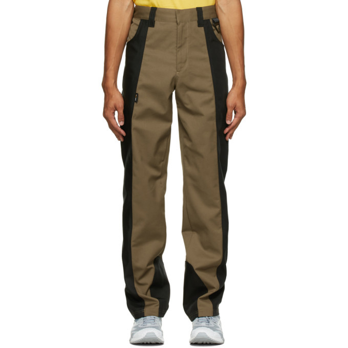AFFIX Tan And Black Duo Tone Work Trousers, $285 | SSENSE | Lookastic