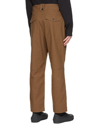 Mhl By Margaret Howell Tan Recycled Cotton Trousers