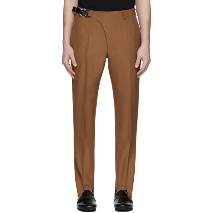 1017 Alyx 9Sm Tan Stirrup Suit Trousers, $758 | SSENSE | Lookastic
