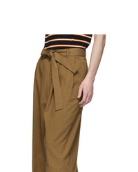 Naked and Famous Denim Tan Wide Trousers