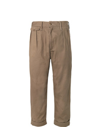 The Workers Club Tapered Pleated Cotton Twill Chinos