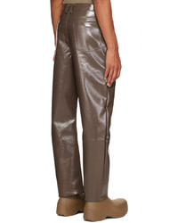 Entire studios Taupe Wet Trousers