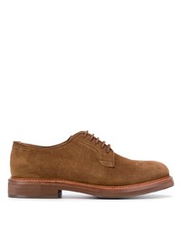 Brown Chunky Suede Derby Shoes