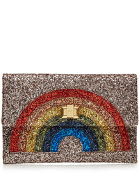 Anya Hindmarch Glitter Valorie Rainbow Clutch