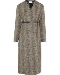 Lemaire Belted Wool Blend Tweed Coat