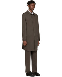 Jil Sander Brown Madras Coat