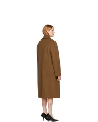 McQ Alexander McQueen Brown Wool Casual Welt Coat
