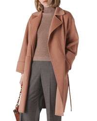 Whistles Double Face Wool Blend Wrap Coat