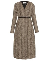 Lemaire Wrap Front Wool Tweed Long Coat