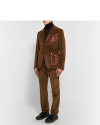 Prada Slim Fit Leather Trimmed Cotton Corduroy Suit Jacket, $2,980 | MR  PORTER | Lookastic