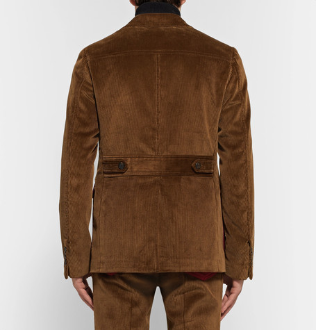 Prada Slim Fit Leather Trimmed Cotton Corduroy Suit Jacket, $2,980 | MR  PORTER | Lookastic