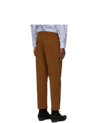 4SDESIGNS Tan Corduroy Half Sartorial Trousers