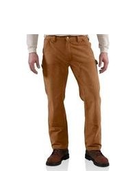 Carhartt Weathered Duck Jeans Dungarees Double Front Brown