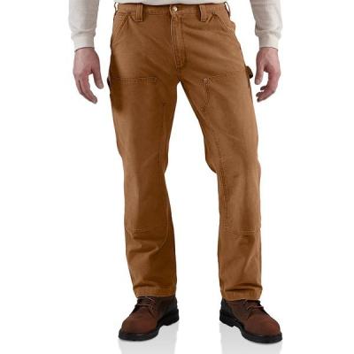 Carhartt Weathered Duck Jeans Dungarees Double Front Brown, $27 ...