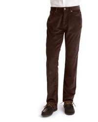 Black Brown 1826 Straight Leg Cotton Corduroy Pants