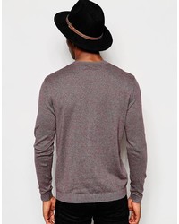 Asos Brand Crew Neck Sweater In Cotton