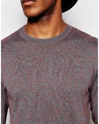 Asos Brand Crew Neck Sweater In Cotton