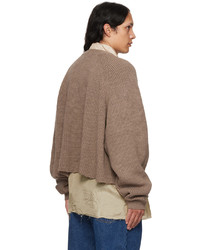 Edward Cuming Brown Cropped Sweater