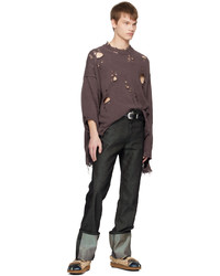 Doublet Brown Destroyed Sweater