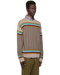 Paul Smith Brown Signature Stripe Sweater