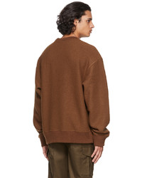 System Brown Wool Boucl Sweater
