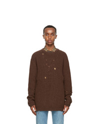 Gucci Brown Wool Oversized Sweater