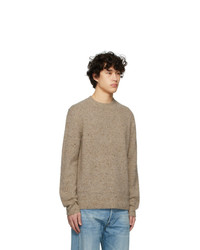 Acne Studios Brown Wool Peele Crewneck Sweater