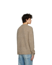 Acne Studios Brown Wool Peele Crewneck Sweater