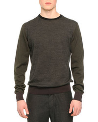 Crewneck Colorblock Sweater Dark Gray