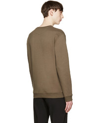 Valentino Green Leather Pocket Pullover