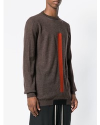 Rick Owens Longline Stripe Front Sweater